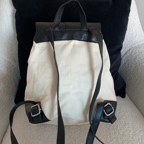 Deux lux vegan leather and canvas backpack - Picture 2 of 4